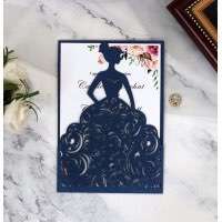 Greeting Card Marriage Invitation With Envelope Wedding Card Design Laser Cut 